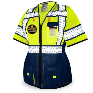 KwikSafety SHERIFF Class 3 Safety Vest for Women (RELAXED FIT) ANSI OSHA Compliant Hi Vis Womenswear Mesh Work Gear - Model No.: KS3338C3