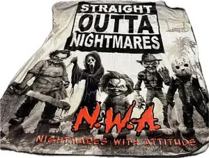 Straight Outta Nightmares Queen Size soft Blankets