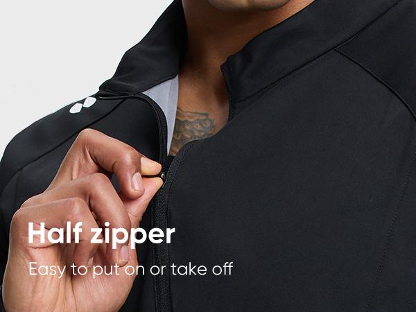 HOTSUIT Sauna Shirt for Men Women Half Zipper Sweat Jacket Non Rip Heat Trapping Workout Top Activewear Sports Outerwear Silver-Heat REG G3.0 Anti-Odor Moisture-Wicking