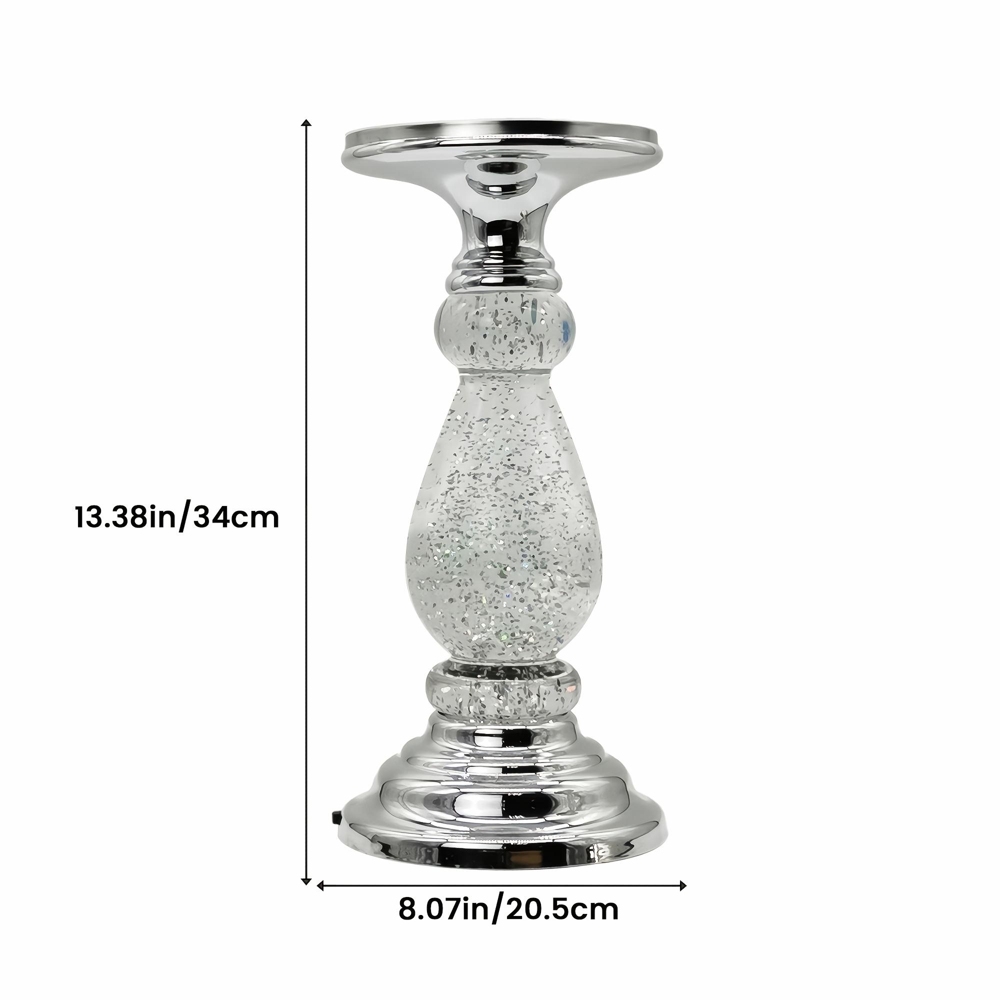Elegant LED Swirling Candle Holder with On/Off Switch – Polished Acrylic Base, Fits 3-Wick Candles, Perfect for Home Décor & Holiday Gifts