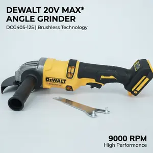 Dewalt DCG405-125 Angle Grinder, Compact Cordless Impact Drill Set, power tool