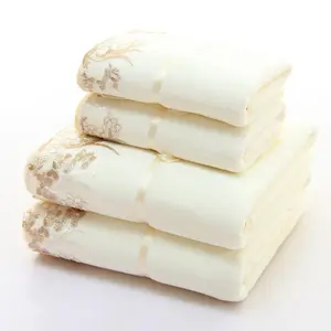 4-Piece Ultra-Fine Fiber Towel Set, 2 Bath Towels + 2 Hand Towels, Soft Skin-Friendly Quick-Dry, Absorbent Home Bathroom Essentials, Premium Bath Towels