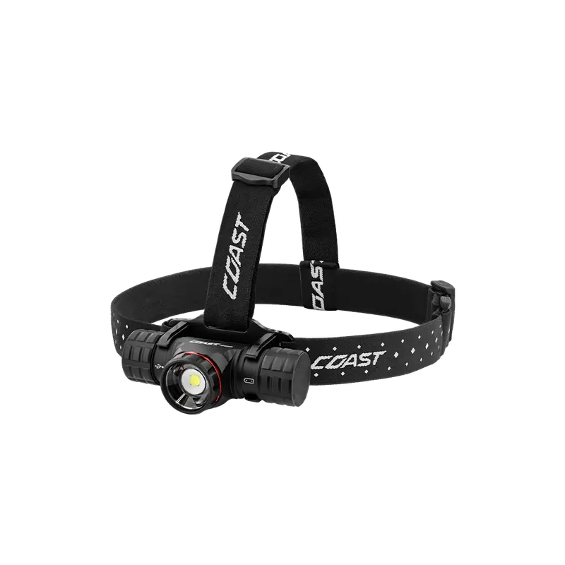 COAST® XPH34R 2075 Lumen USB-C Rechargeable-Dual Power LED Headlamp with PURE Beam® Twist Focus™ and Magnetic Base, High Powered Headlamp