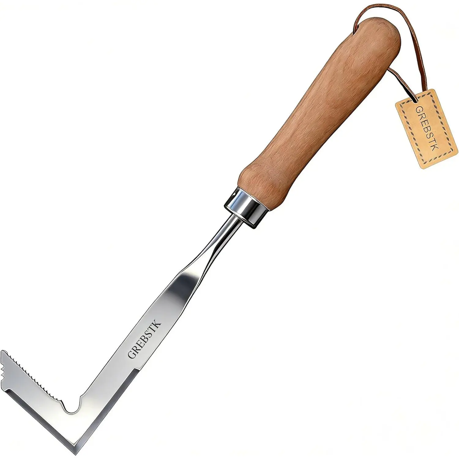 Manual Crack Weeder Crevice Weeding Tool with Beech Handle, Ergonomic Grip, Rust-Resistant Build, Long-Lasting Reliability, Easy Storage, for Edging Walkways, Lifting Smaller Weeds, Homeowners’ Lawn Gardening