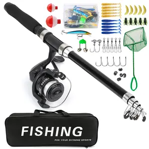 Fishing Rod Set 5.9FT, Includes Pre-Loaded Reel, Lure Kit & Storage Bag, Portable Design, Ideal for Beginners, Fishing Gear Set, Fishing Tackle Kit