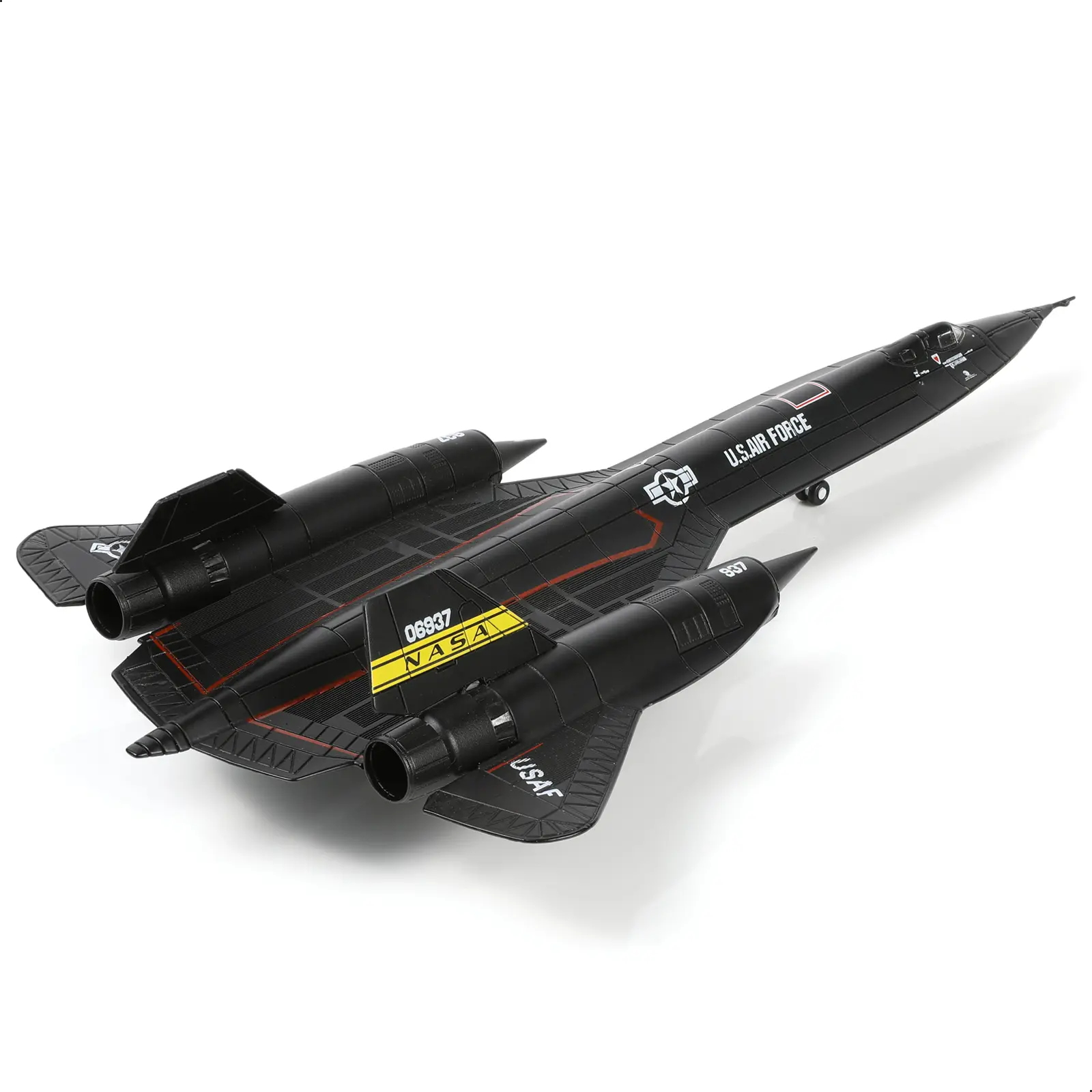 NUOTIE 1/144 SR-71 Blackbird Diecast Metal Airplane Model Kit, Pre-Built Military Replica, Alloy Construction, Vibrant Coloring, Collectible for Display or Gifting