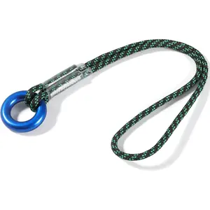 6mm 19.7inch Prusik Loop Cord - 8kN Polyester Auxiliary Rope with Zero-Slip Grip for Climbing, Arborist, Rescue, Tree Work and Caving