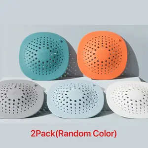 Adorer.care Hair Catcher [2Pack] Shower Drain Covers with 4 Suction Cup for Bathroom Bathtub Kitchen