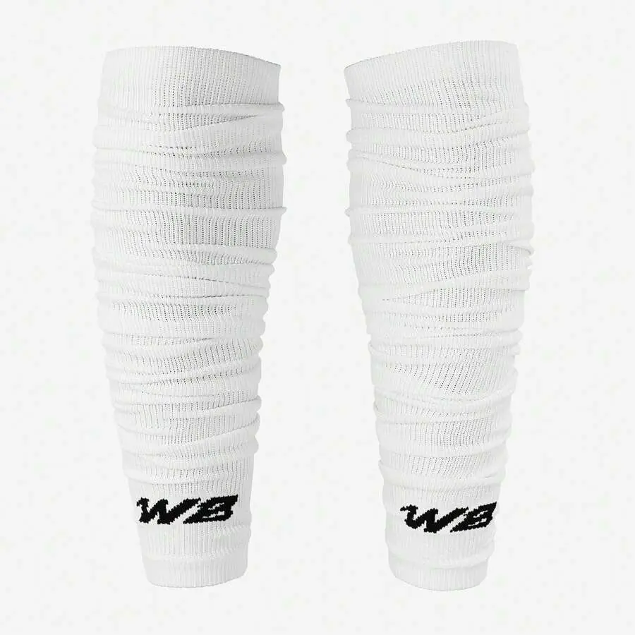 We Ball Sports White Football Scrunch Leg Compression Sleeves - Adult-Sized, 23 Inches (67*12cm), Premium Performance, Durability, Easy Care, Enhanced Support for Athletes