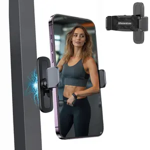 EphemeralLuxe Magnetic Cellphone Holder - 360° Rotatable Alloy Stand, Durable Mount for Athletes’ Sports Fitness Equipment, Portable Connected Tech Accessories for Mobile Phones
