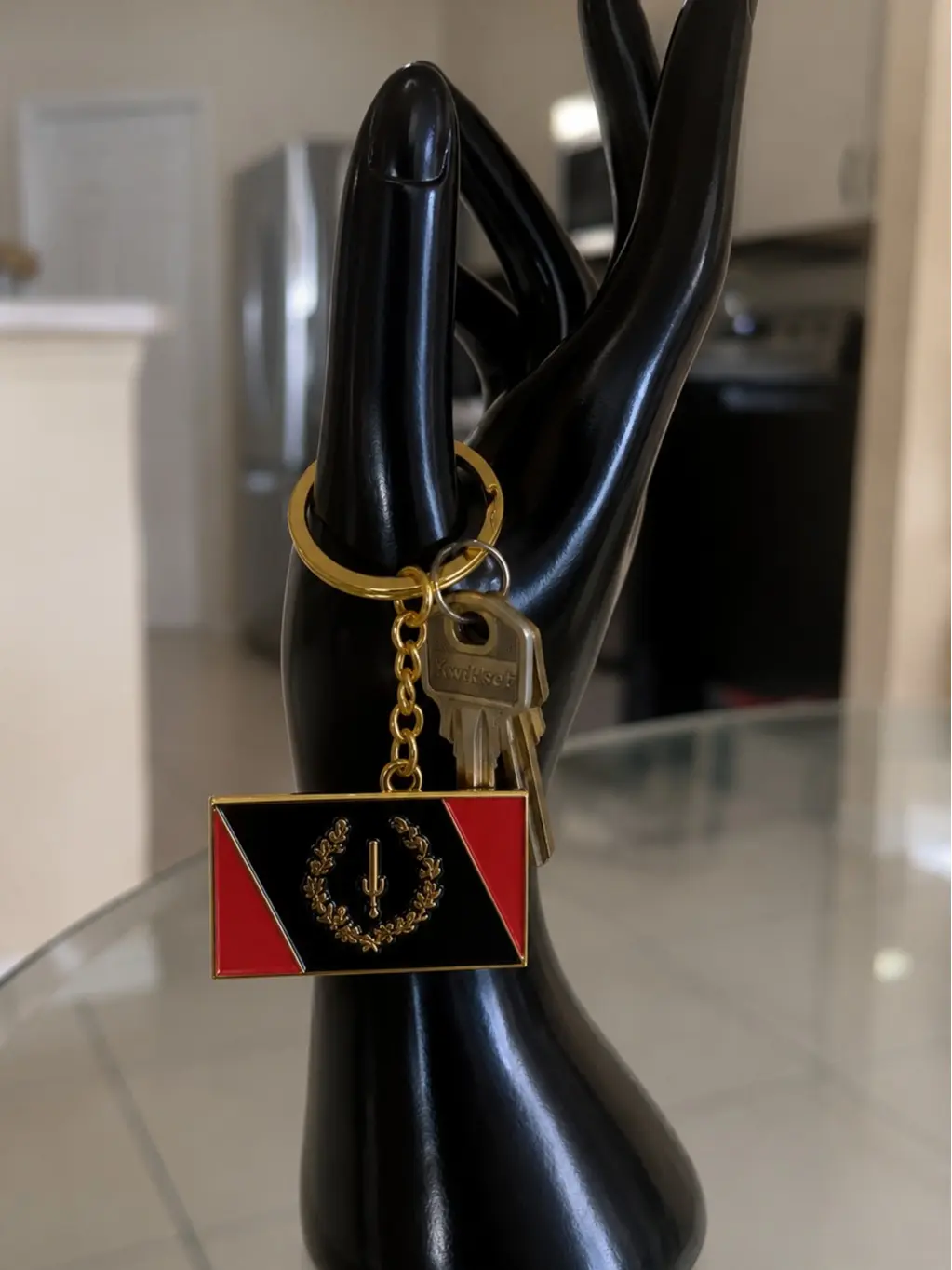 BLKSPIREHEIR Black American Heritage Flag Keychain