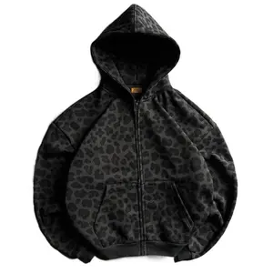 LYD Family Holiday Shirt Music Festival Coachella Cap Sleeve Casual Women's Tank Tops Bride Crewneck Pullover Lighthearted Pride Shirt Short Blue Orange Menswear Leopard Printed Pattern Sweatshirt Streetwear Retro Dark Clean Fit Unisex Boxy Hoodie