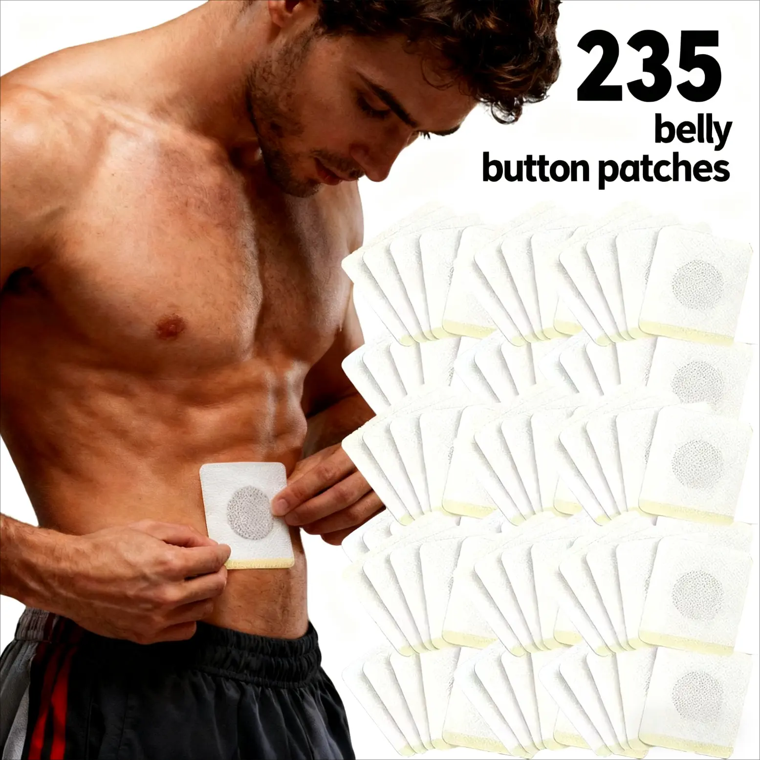 Pure Natural Mugwort Navel Patches, 235 Pieces, Value Pack - Herbal Abdominal Patches, All-natural Ingredients, Convenient To Carry, A Must-have for Travel and Home, Suitable for Both Men and Women.