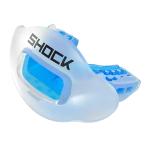 Shock Doctor Max AirFlow Football Mouthguard Instant Fit Full Protection with Extra Large Breathing Channel and No Mold Design
