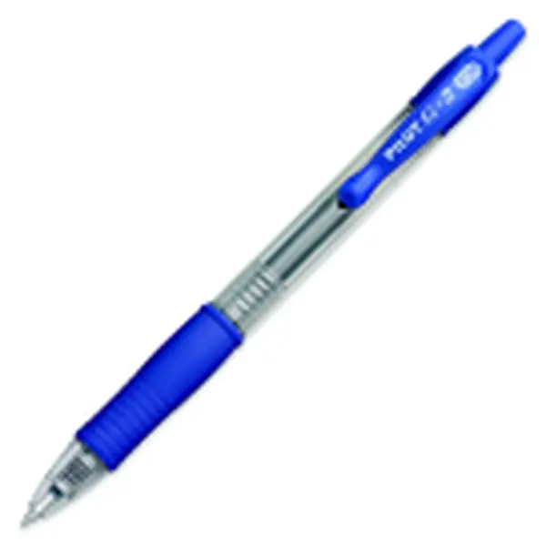 Pilot Retractable Pen Refillable Ultra Fine Clear Barrel, Blue Ink