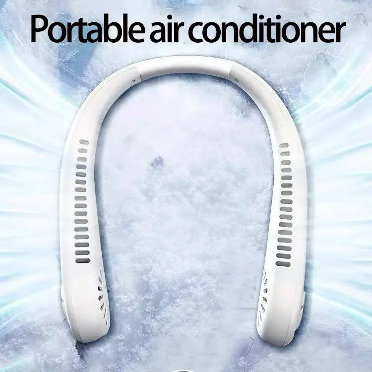 Hands-Free Neck Portable Fan - 3-Gear Adjustable Wearable Heat Relief Fan, Rechargeable Bladeless Cooling Device with Up to 8 Hours Battery Life for Sports, Outdoor Activities, 3-Gear Adjustable Portable Fans, Adjustable Wearable Portable Fans