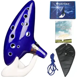 Legend of  Ocarina 12 Hole Alto C Ocarina Instrument Ceramic Piccolo  Ocarina of Time for Adults with Storage Bag