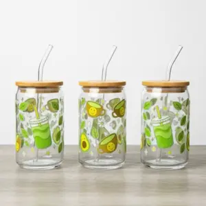 Matcha lovers 16oz glass tumbler cup