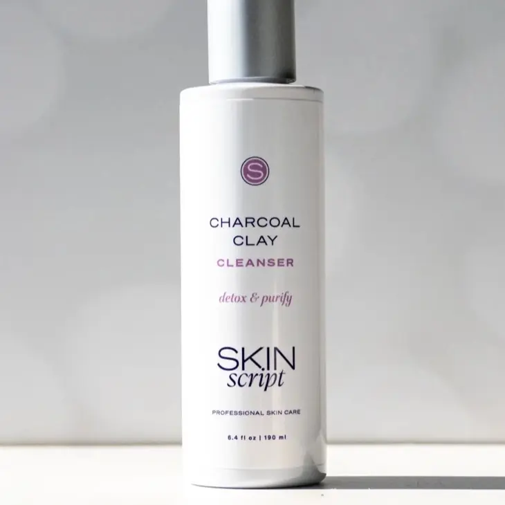 Skin Script Charcoal Clay Cleanser - Detox & Purify Professional Skin Care 6.4 fl oz