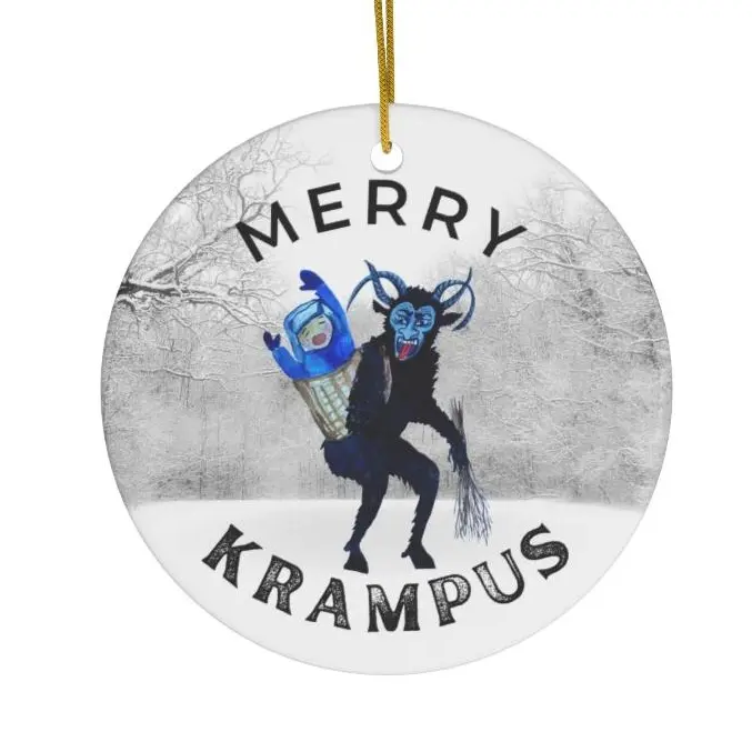 Krampus Ornament, Goth Christmas Ornament, Pagan Christmas Decor, Merry Krampus Ornament, Creepy Christmas, Belsnickel The Office Gift