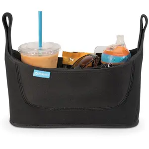 UPPAbaby Bag Carry-All Parent Organizer for Vista, Cruz, Minu, and G-Series Strollers with Secure Zippered Pocket and Beverage Compartments - Black