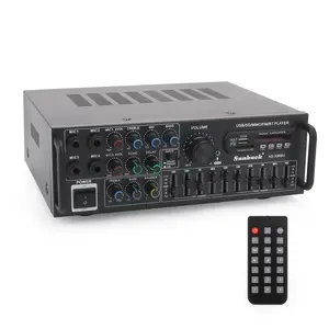 Bluetooth 5.0 HiFi 2000W(Peak) Stereo Power Amplifier For Home Car Mixer Radio Subwoofer Smartphone Audio Universal Karaoke FM USB SD AUX,Remote Control