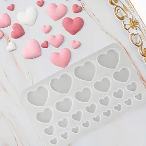 Heart Silicone Mold Chocolate Fondant Mould DIY Heart Silicone Mold Cake Decorating Tool Dessert Decoration Baking Supplies Silicone Heart Shaped
