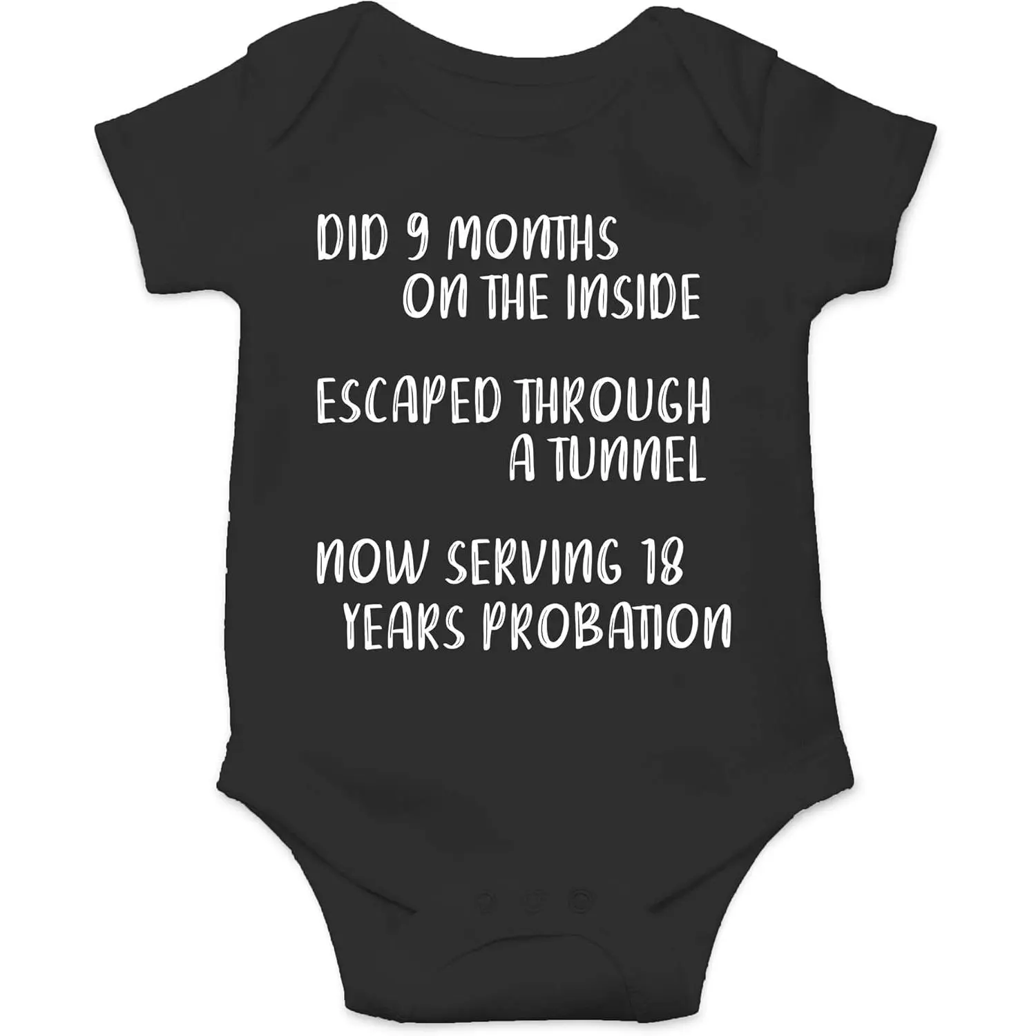 Did 9 Month, Escaped Through a Tunnel, Serving 18 Years Baby Bodysuit Unisex Comfy Humor