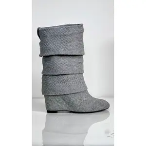 LONDON WEDGE BOOT - GREY