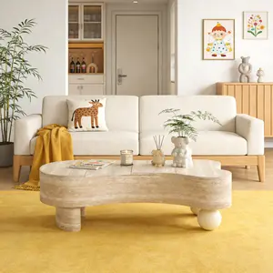 ARCH Irregular Coffee Table with flip top and hidden storage compartment