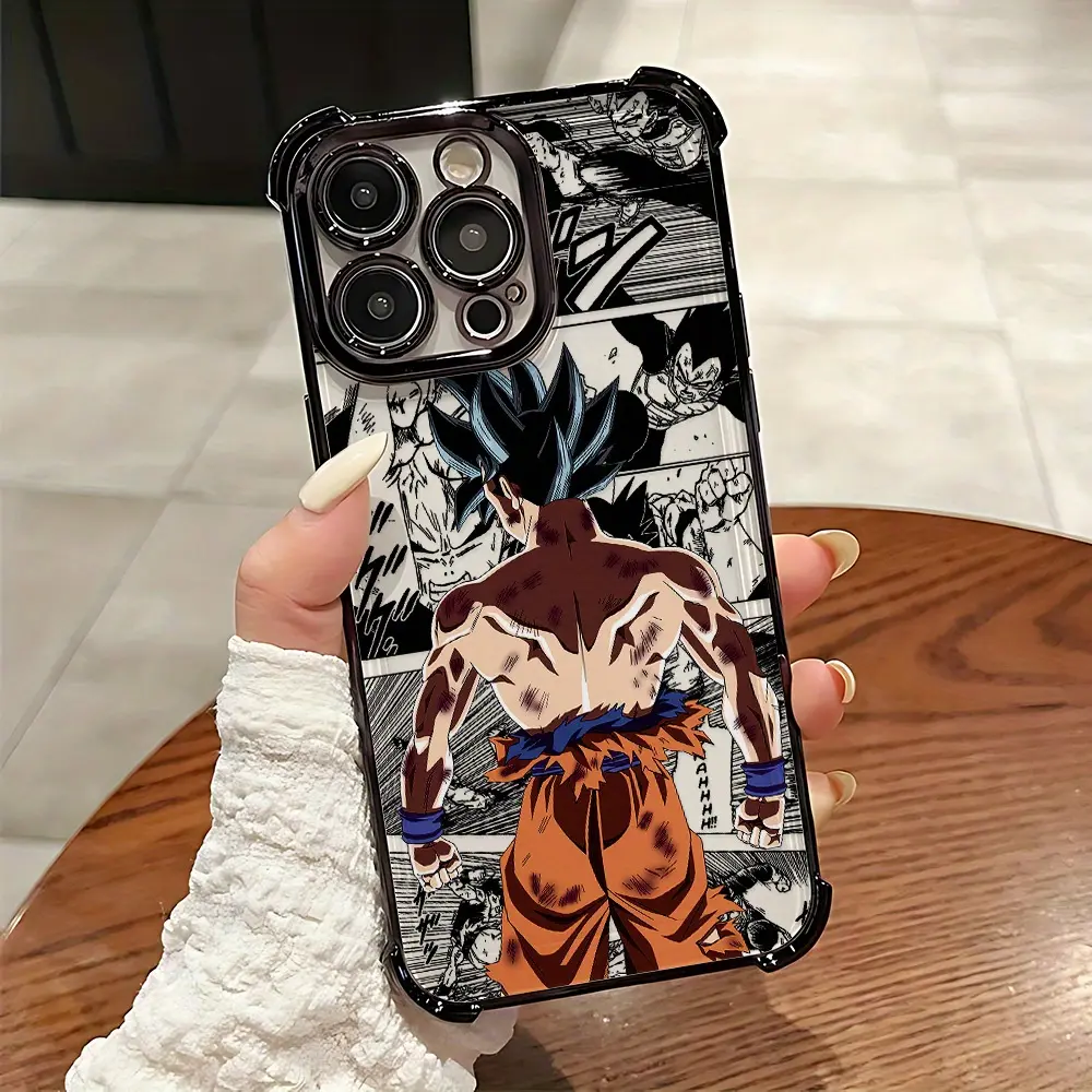 Anime D-Dragons Balls Mobile Devices Accessory Phone Protector Cover, Shockproof Transparent Soft Back Protective Casing Protector for iPhone 16 15 14 13 12 11 Pro Max X XR XS Max 8 7 Plus, Stylish Protective Cover
