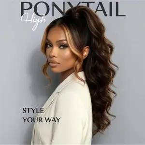 UNice 360 HD Lace 250% Pre-plucked Luxury Raw Virgin Hair Chocolate Brown Balayage Body Wave Wig with Money Piece Highlights