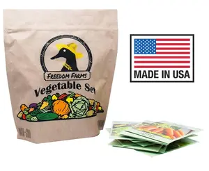 Set of 43 Assorted Vegetable & Herb Seed Packets - Over 10,000 Seeds! - Includes Mylar Storage Bag - Deluxe Garden Heirloom Seeds - 100% Non-GMO