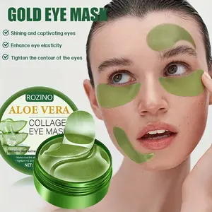 ROZINO- Aloe Vera Collagen Retinol Eye Mask - Gold Eye Mask for Shining Captivating Eyes Enhance Elasticity & Firming with Moisturizing & Soothing Properties Retinol Moisturizing Hydrate