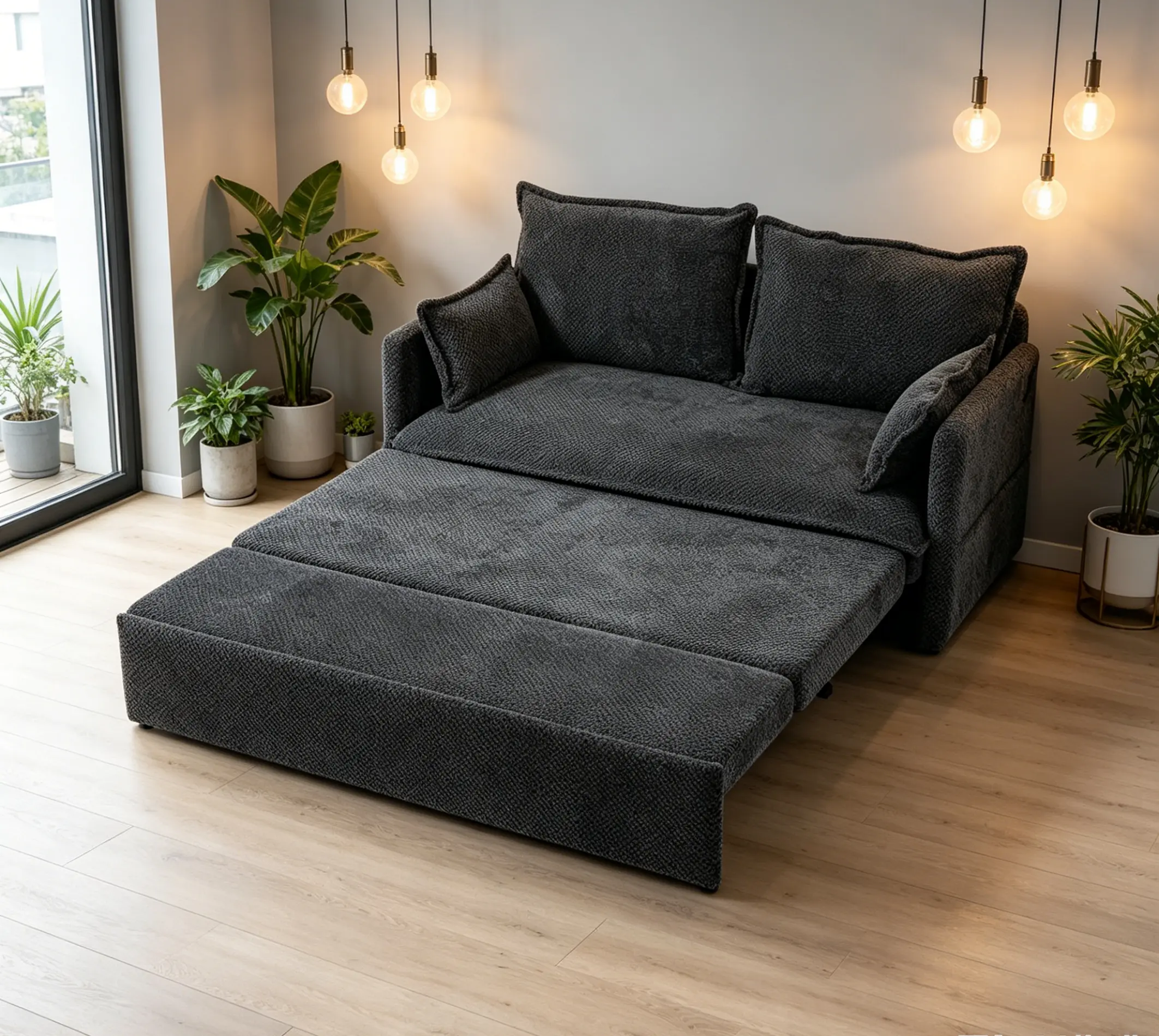 Ergonomic Corduroy Futon Sofa Bed with Storage Drawer, USB Type-C Charging Ports, Multi-Use Convertible Sleeper for Living Room, Apartment Indoor Sofa Bed Couch Bed Chaise