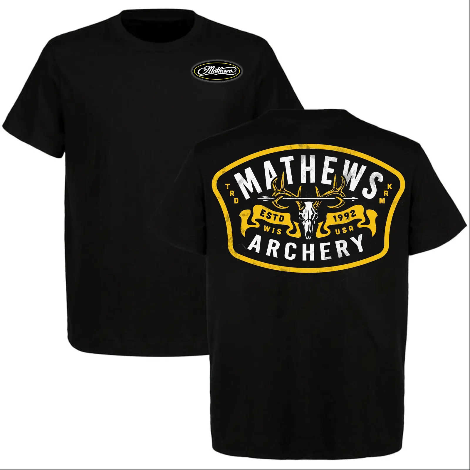 Mathews Archery ESTD 1992 Logo T-shirt, Gift for Archery Hunting Lovers, Archery Tactical Gear, Unisex Short Sleeve Casual 100% Cotton