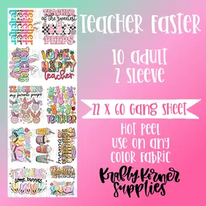 Teacher Easter Gang Sheet, 22 x 60