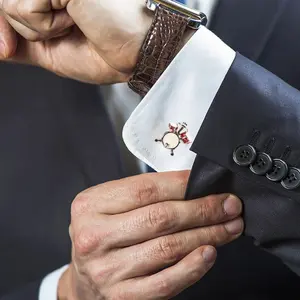 1 pair of fashionable music party shirt cufflinks, essential decorative accessories for music enthusiasts, French shirt metal cufflinks, guitar and piano design Men