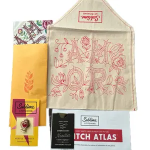 Sublime Stitching "Amor" embroidery project bag kit. Beand new release! beginner tool kit