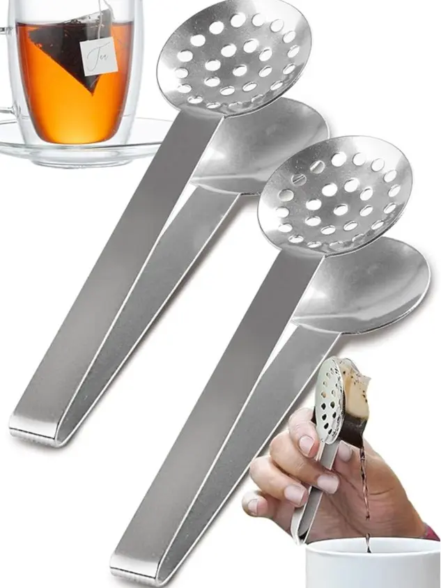 Stainless Steel Round Tea Bag Squeezer, One Size