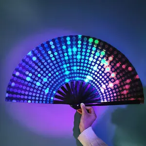Large Fluorescent Kung Fu Folding Fan, Hand Fan, Perfect for Festive Events, Unique Party Accessory, Ideal for Celebrations & Gatherings, Decor