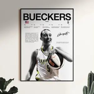 Paige Bueckers Poster, Basketball Star Wall Print, Women's Hoops Decor, Gift for Fans, Sports Room Artwork