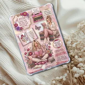 Happiness in Books Blonde Girl: Kindle or eReader Decor for Book Lovers