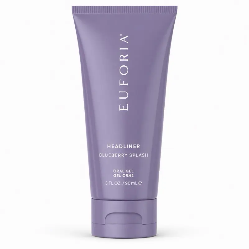 Euforia Blueberry splash Oral Gel – 3 fl oz (90 ml), Alcohol-Free Oral Care Gel, Gentle Daily Use, Fresh Fruity Sweetness, Lightweight Texture, Clean Mouth Feel