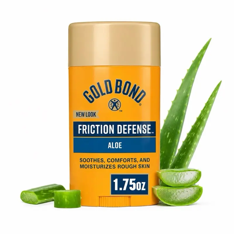 Friction Defense Anti-Chafing Moisturizer Stick for Sensitive Skin Adults - Gentle, Unscented, Non-Greasy, Aloe-Infused, 1.75 oz
