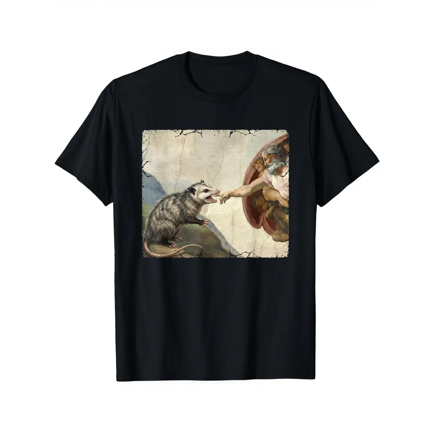 Opossum Biting God's Hand Funny Possum Meme T-Shirt