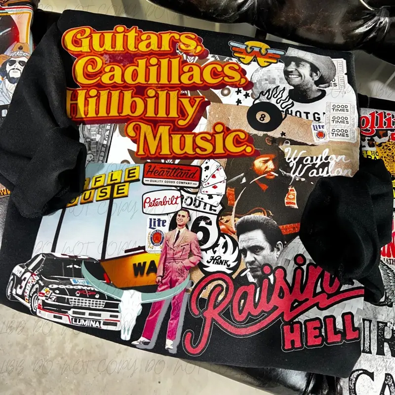 Country music collage T-shirt sweatshirt
