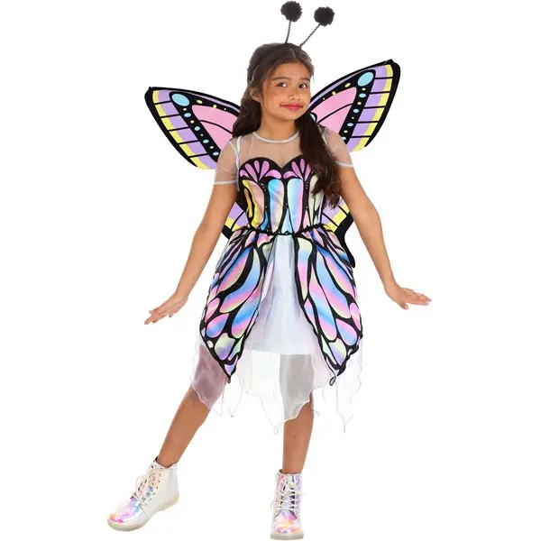 Girl's Wild Wings Pastel Butterfly Costume
