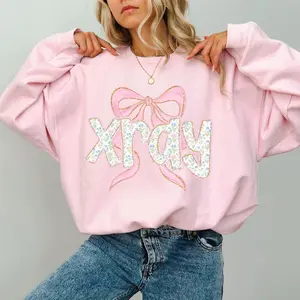 Floral Xray Tech Crewneck Coquette Radiology Crew Short-sleeve T-SHIRT  Sweatshirt Rad Tech Grad Radiologic Technologist