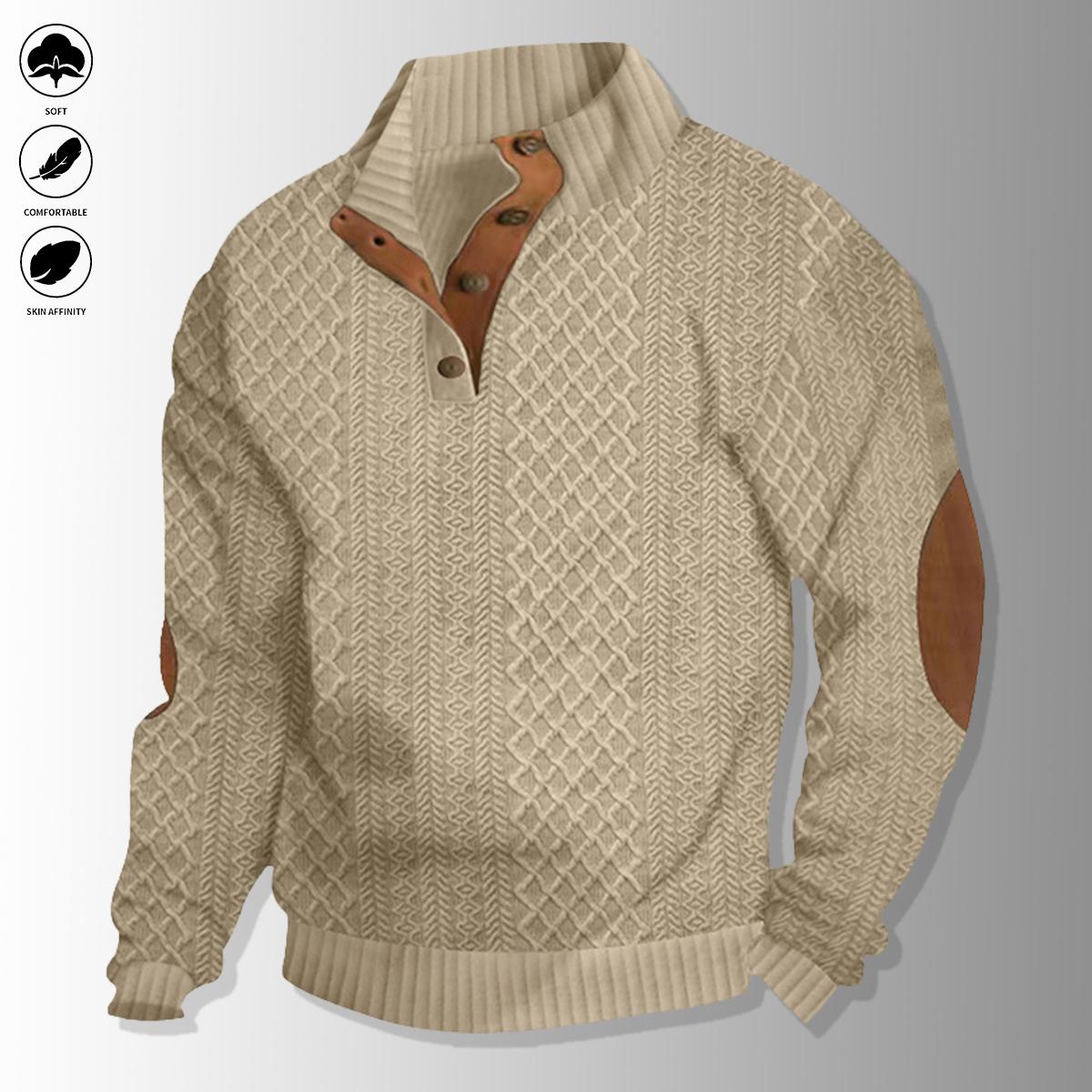 Men's Turtleneck Pullover Autumn Winter Warm Solid Color Patchwork Raglan Sleeve Vintage Street Style Pullover Hoodie, Spring Summer Autumn Sports Fashion Top, Suitable for Training, Sun Protection